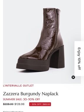 L'INTERVALLE Zazzera Platform Ankle Boot in Brown  Naplack